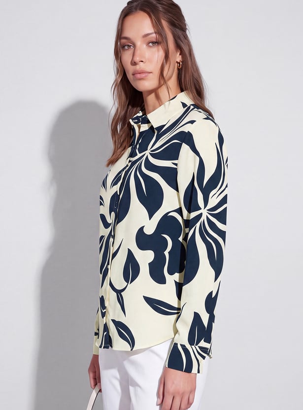 CODE Floral Print Shirt