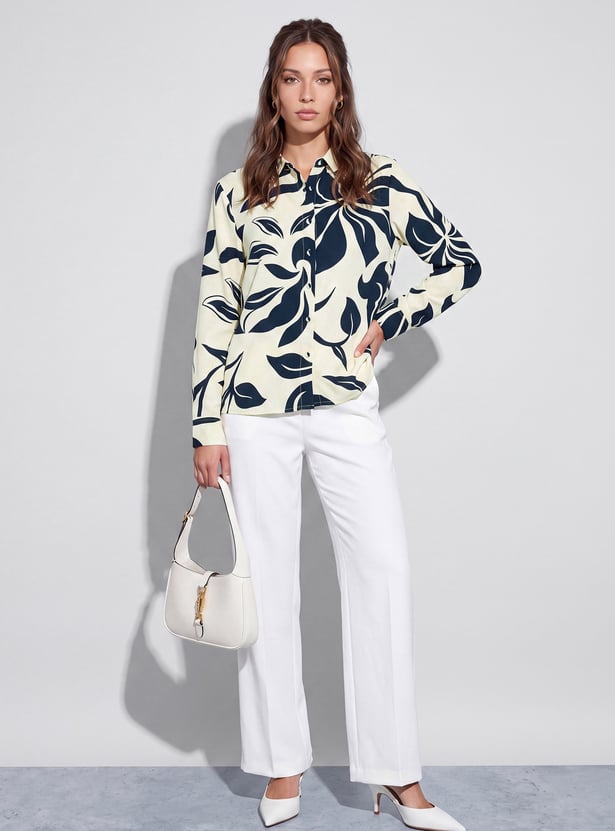 CODE Floral Print Shirt