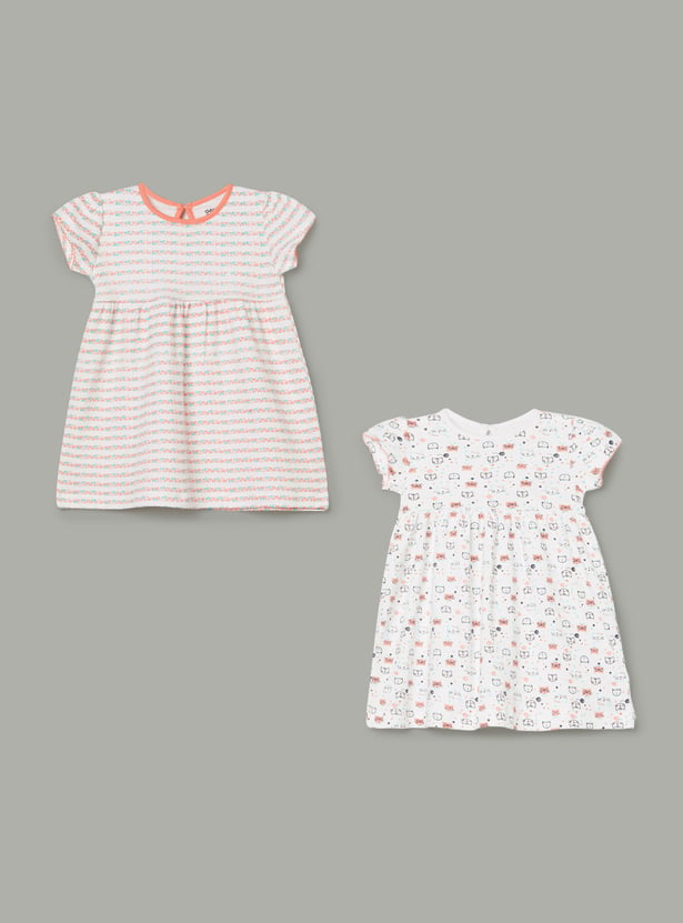 FS MINI KLUB Girls Assorted Dress - Pack of 2