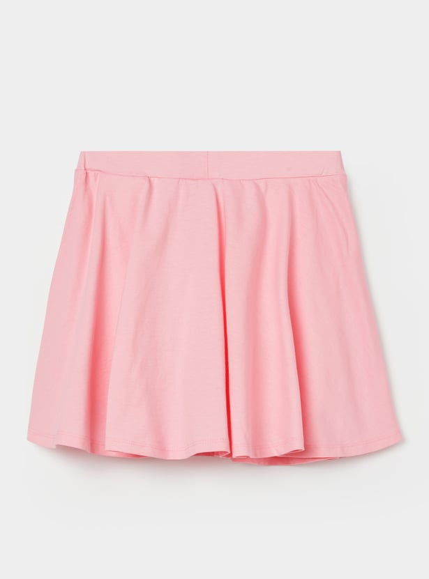 KAPPA Girls Solid Flared Skirt