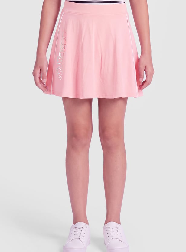 KAPPA Girls Solid Flared Skirt