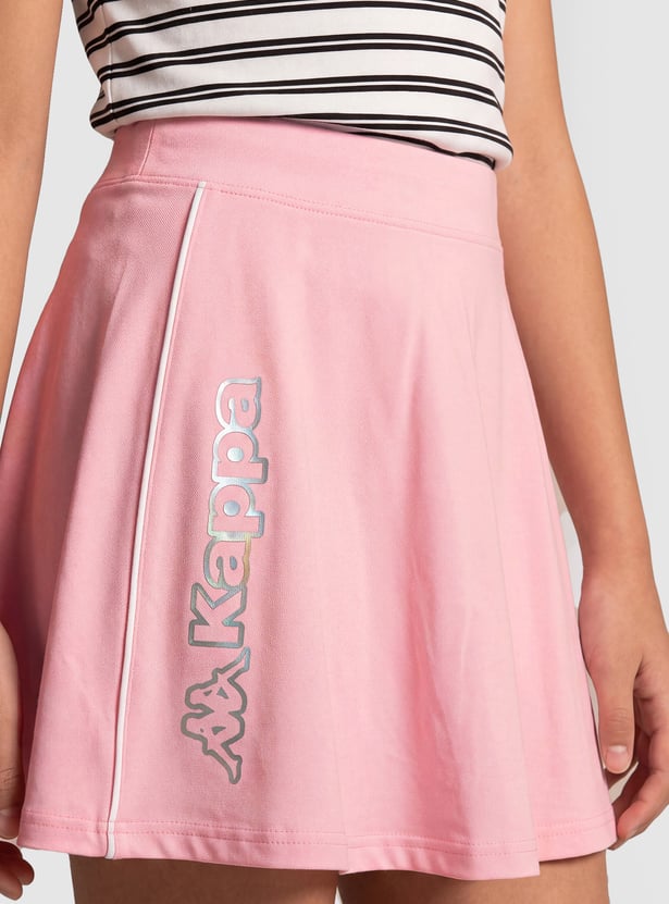 KAPPA Girls Solid Flared Skirt