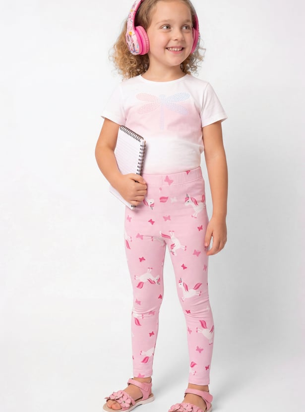 FAME FOREVER Girls Printed Leggings