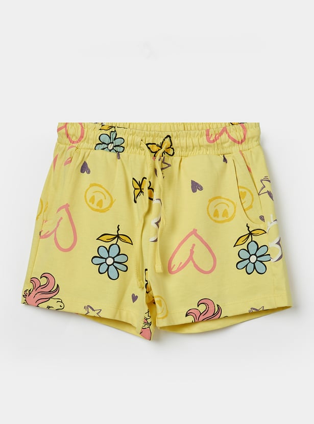 FAME FOREVER Girls Printed T-shirt with Shorts