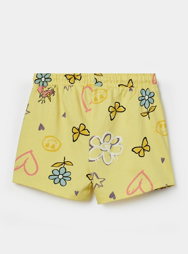 FAME FOREVER Girls Printed T-shirt with Shorts