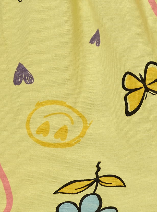 FAME FOREVER Girls Printed T-shirt with Shorts