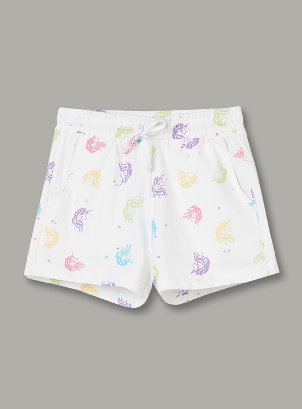 FAME FOREVER Girls Printed Top with Shorts