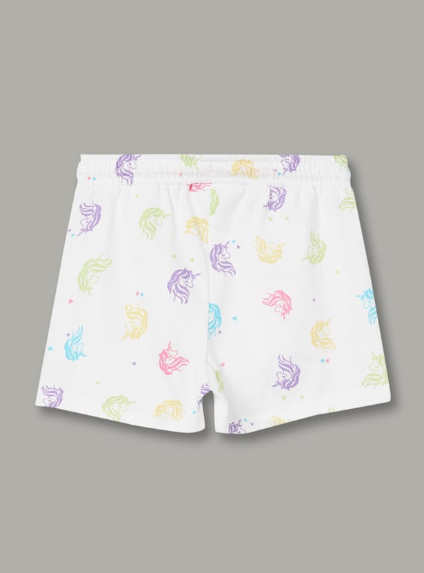 FAME FOREVER Girls Printed Top with Shorts