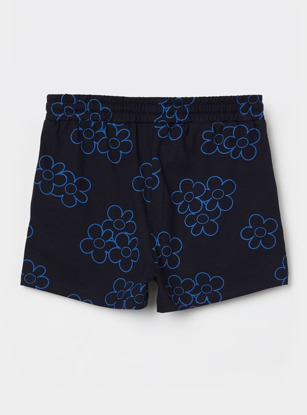 FAME FOREVER Girls Graphic Print T-shirt with Shorts Set