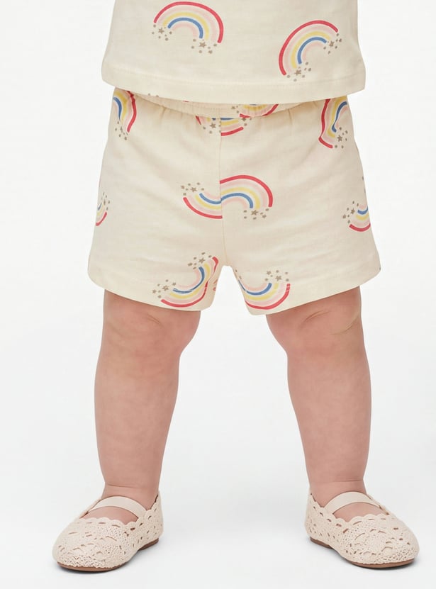 FAME FOREVER Girls Graphic T-shirt with Shorts Set