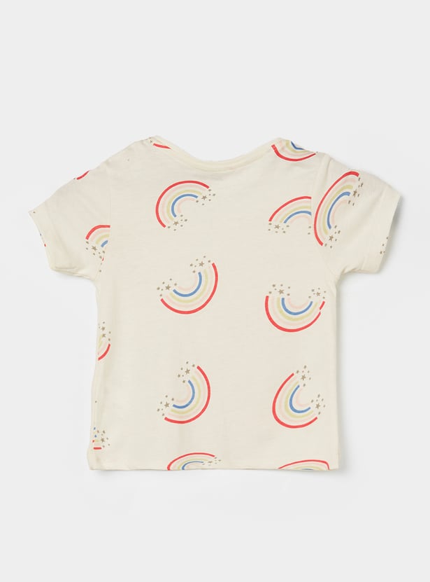 FAME FOREVER Girls Graphic T-shirt with Shorts Set