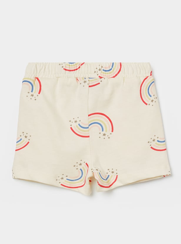 FAME FOREVER Girls Graphic T-shirt with Shorts Set