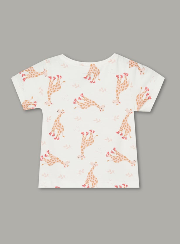 FAME FOREVER Girls Printed T-shirt with Shorts Set