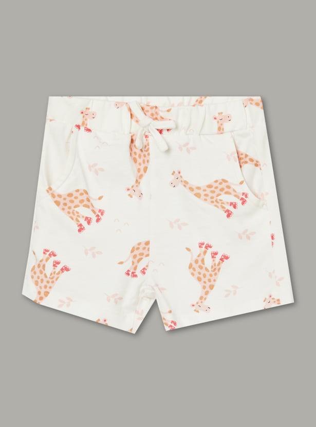 FAME FOREVER Girls Printed T-shirt with Shorts Set