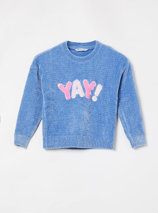 FAME FOREVER Girls Sequinned Sweater