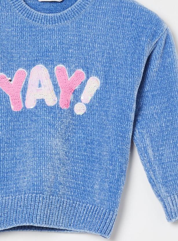FAME FOREVER Girls Sequinned Sweater
