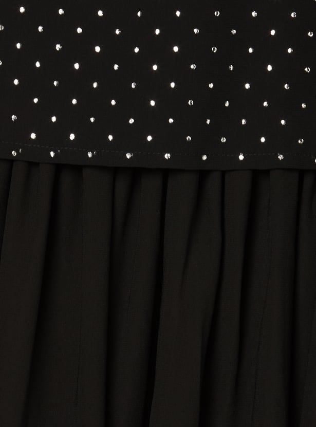FAME FOREVER Girls Embellished Layered Dress