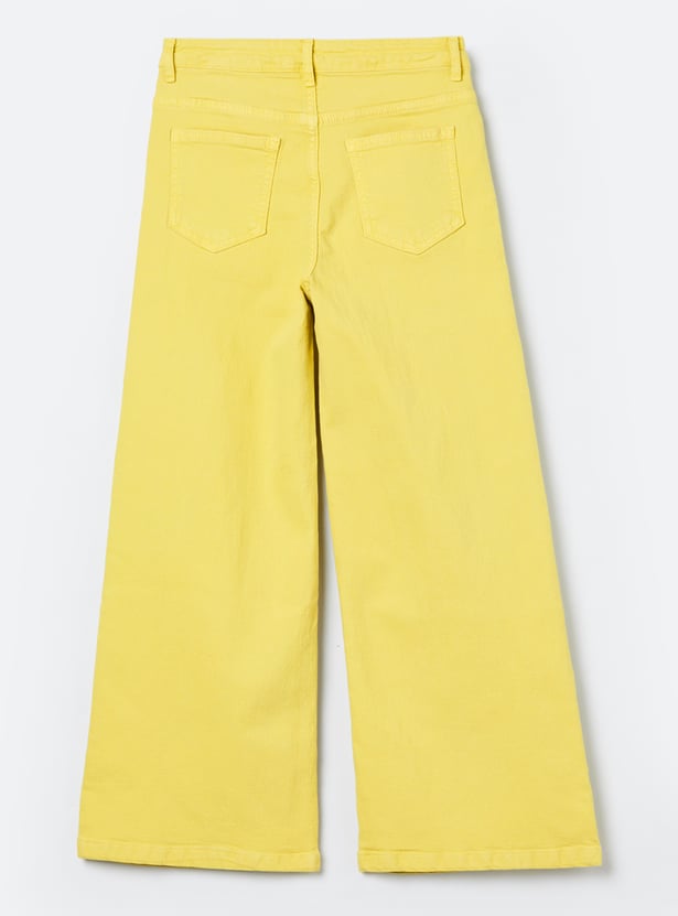 FAME FOREVER Girls Solid Mid-Rise Jeans