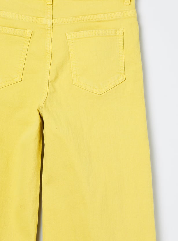 FAME FOREVER Girls Solid Mid-Rise Jeans