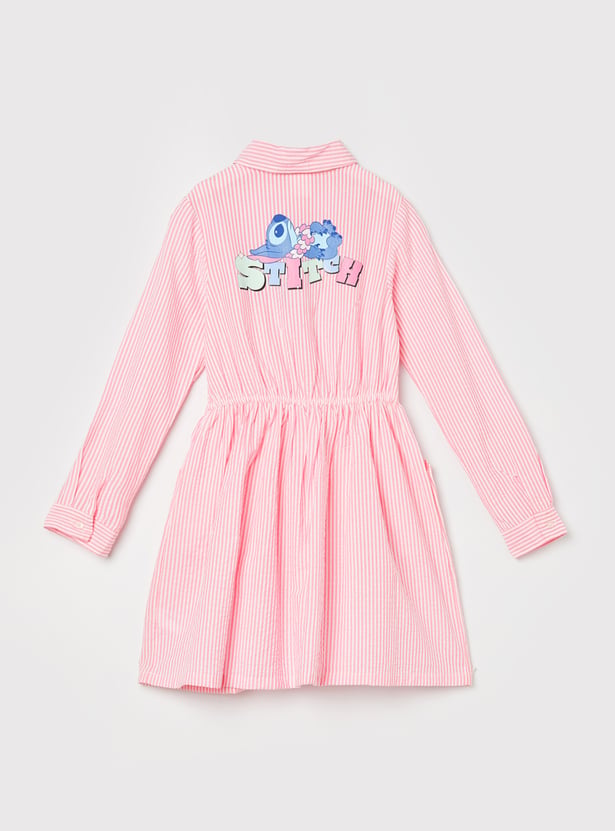 FAME FOREVER Girls Stitch Character Striped Dress