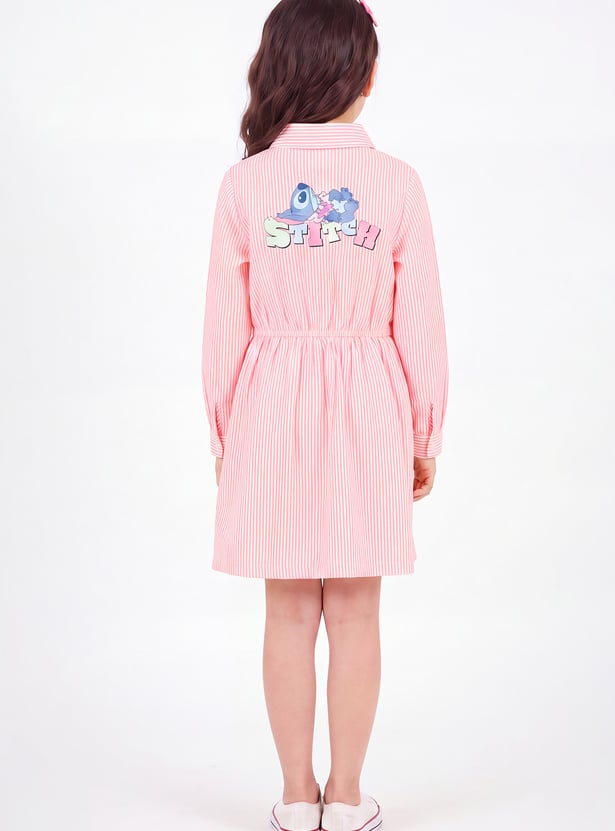 FAME FOREVER Girls Stitch Character Striped Dress