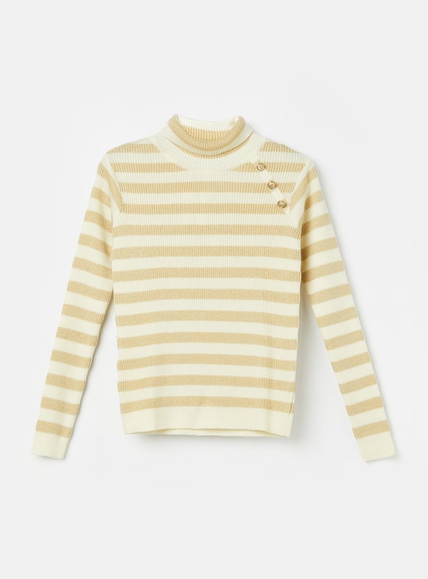 FAME FOREVER Girls Striped Sweater