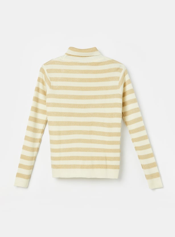 FAME FOREVER Girls Striped Sweater
