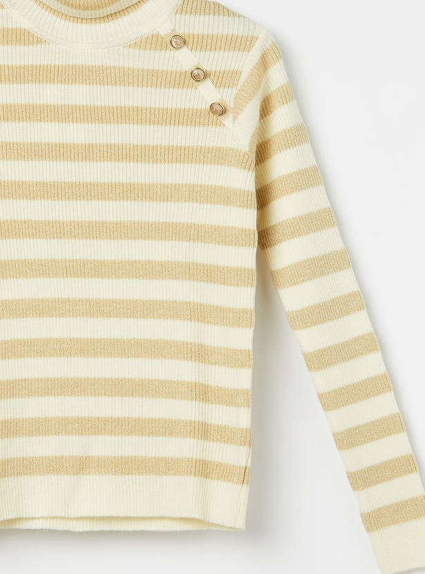 FAME FOREVER Girls Striped Sweater