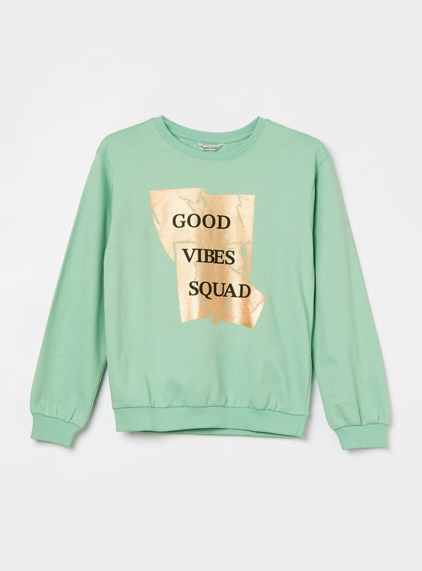 FAME FOREVER Girls Graphic Print Sweatshirt