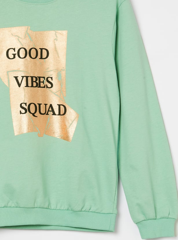 FAME FOREVER Girls Graphic Print Sweatshirt