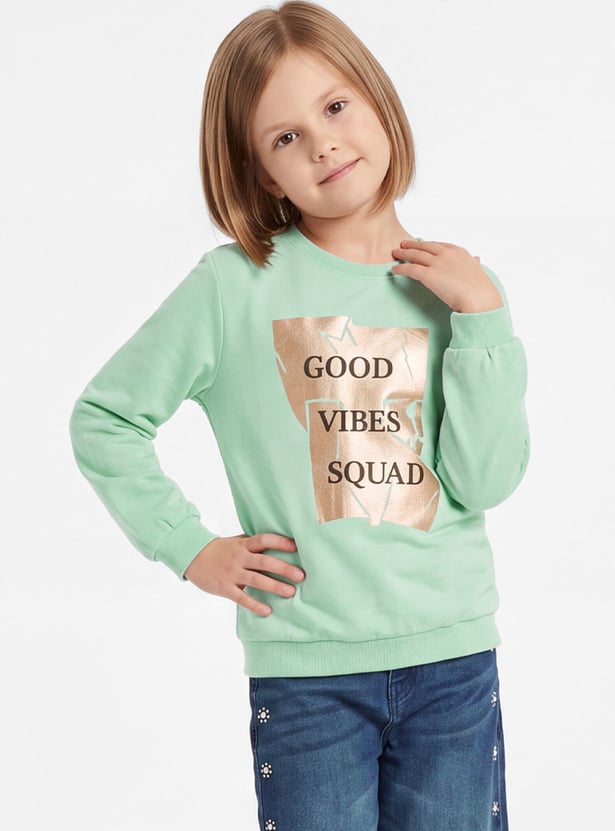 FAME FOREVER Girls Graphic Print Sweatshirt