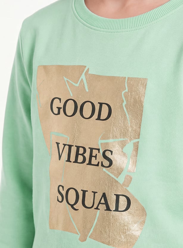 FAME FOREVER Girls Graphic Print Sweatshirt