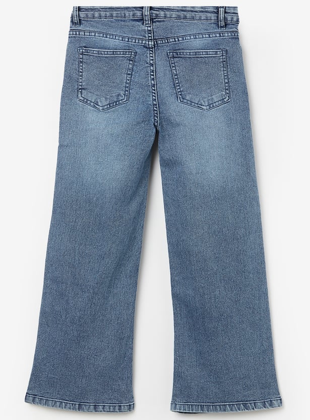 FAME FOREVER Girls Embellished Mid-Rise Jeans