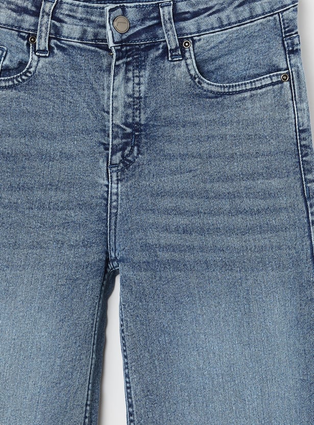 FAME FOREVER Girls Embellished Mid-Rise Jeans