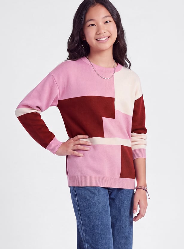 FAME FOREVER Girls Colourblock Sweater