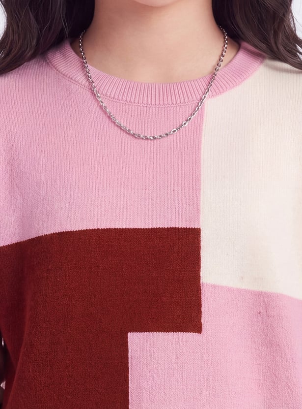 FAME FOREVER Girls Colourblock Sweater