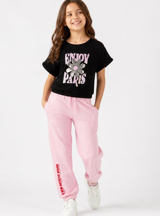 FAME FOREVER Girls Embellished T-shirt