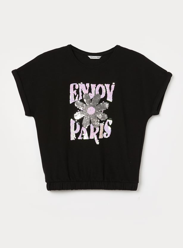 FAME FOREVER Girls Embellished T-shirt