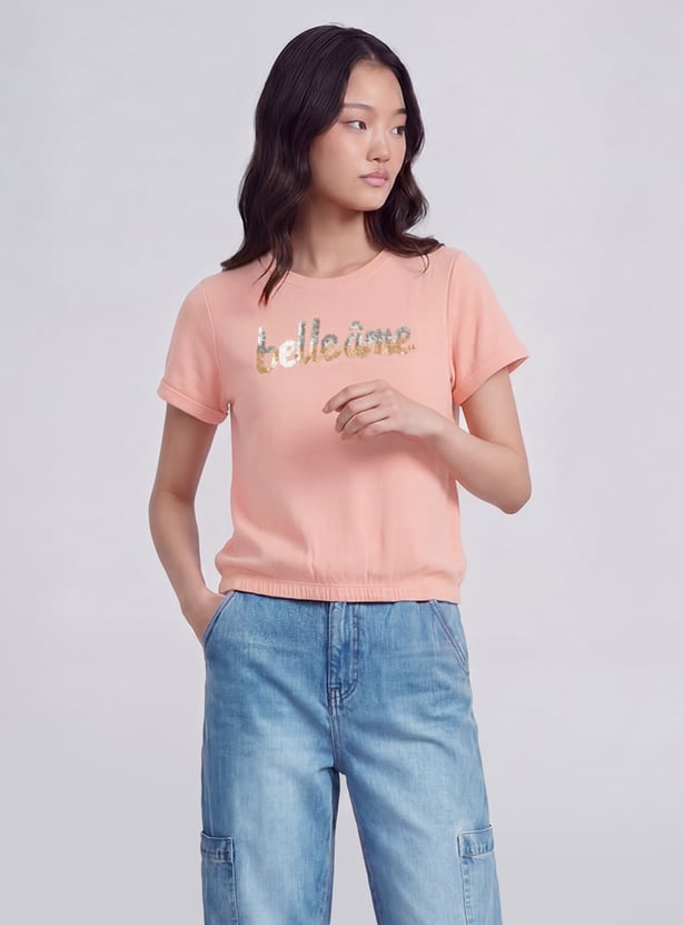 FAME FOREVER Girls Embellished T-shirt