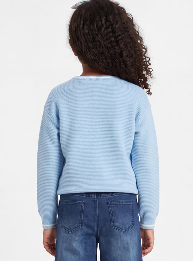 FAME FOREVER Girls Solid Sweater