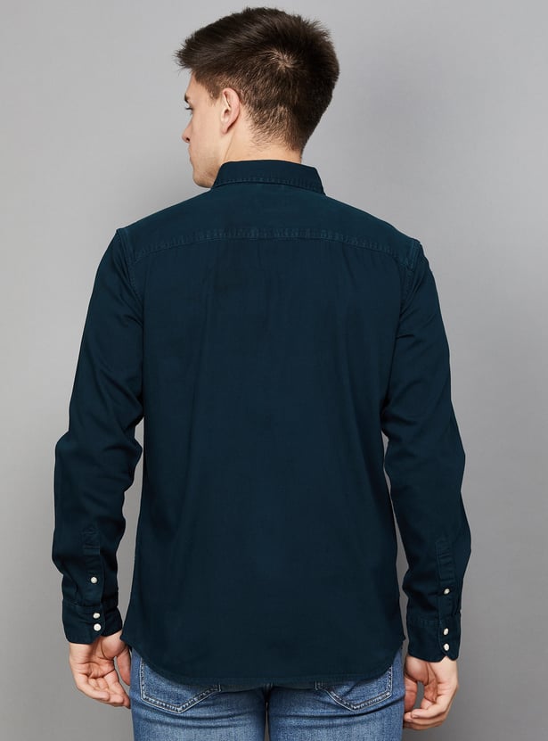 JACK & JONES Solid Regular Fit Shirt