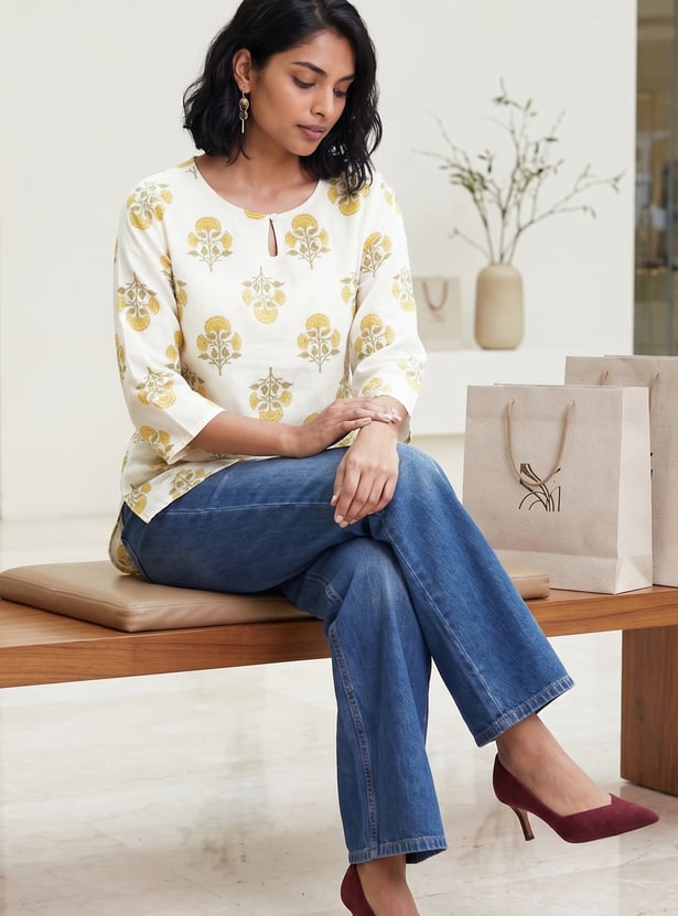 MELANGE Floral Print Kurti