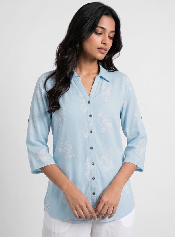 MELANGE Floral Print Straight Kurti