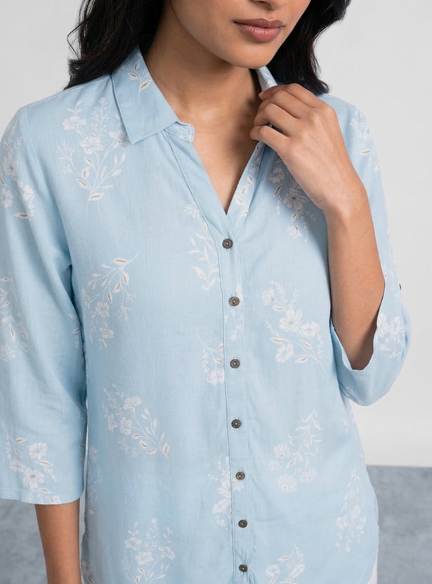 MELANGE Floral Print Straight Kurti