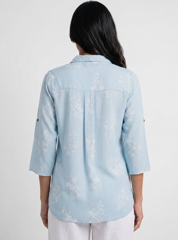 MELANGE Floral Print Straight Kurti
