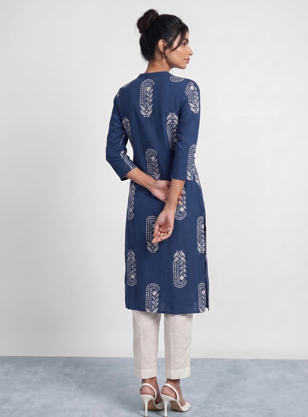 MELANGE Ethnic Motif Straight Kurta