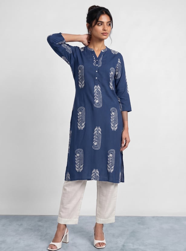 MELANGE Ethnic Motif Straight Kurta