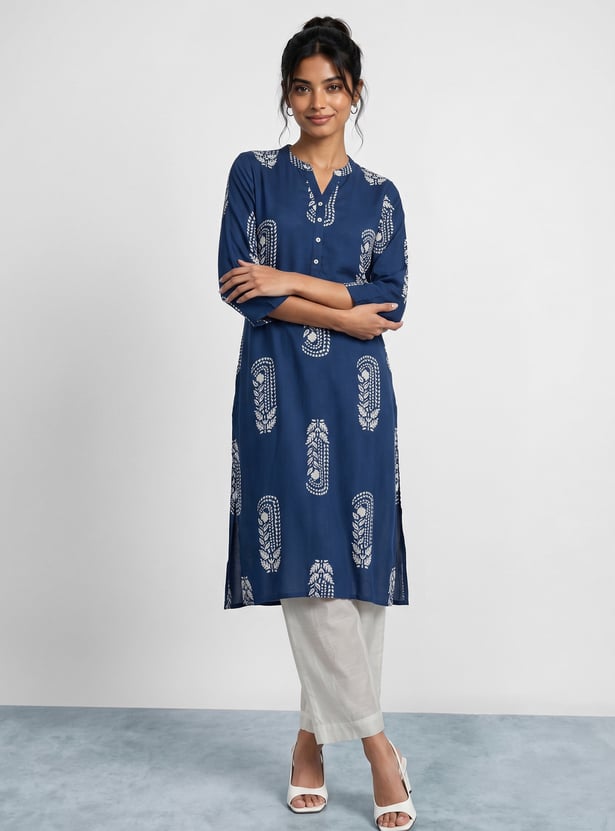 MELANGE Ethnic Motif Straight Kurta