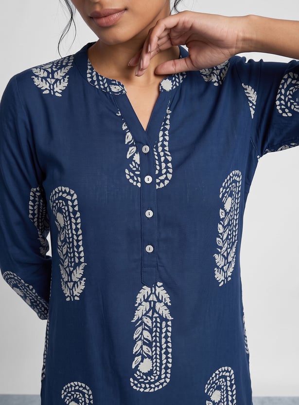 MELANGE Ethnic Motif Straight Kurta