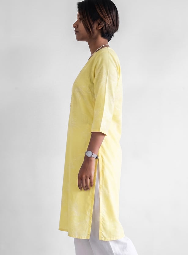 MELANGE Floral Embroidered Straight Kurta